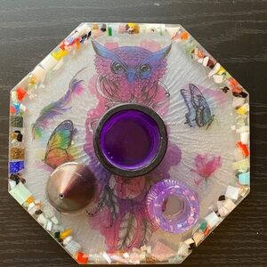 3 in 1 Meditation Plate for Sage, Palo Santo and Incense.